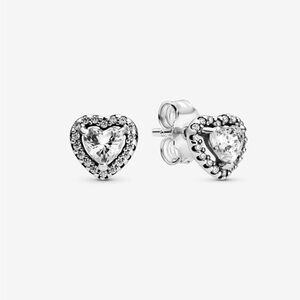 Pandora Elevated Heart Stud Earrings